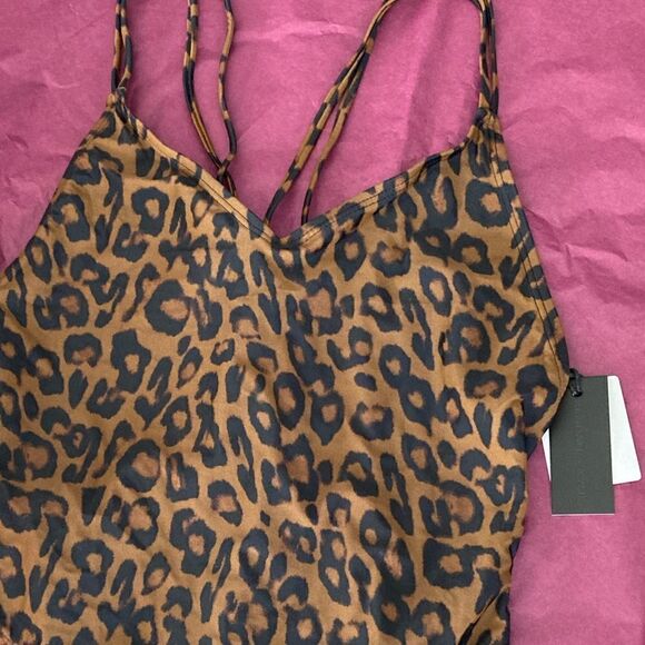 NWT NORDSTROM KENDALL + KYLIE Printed Leopard One-Piece Swimsuit - Picture 2 of 8